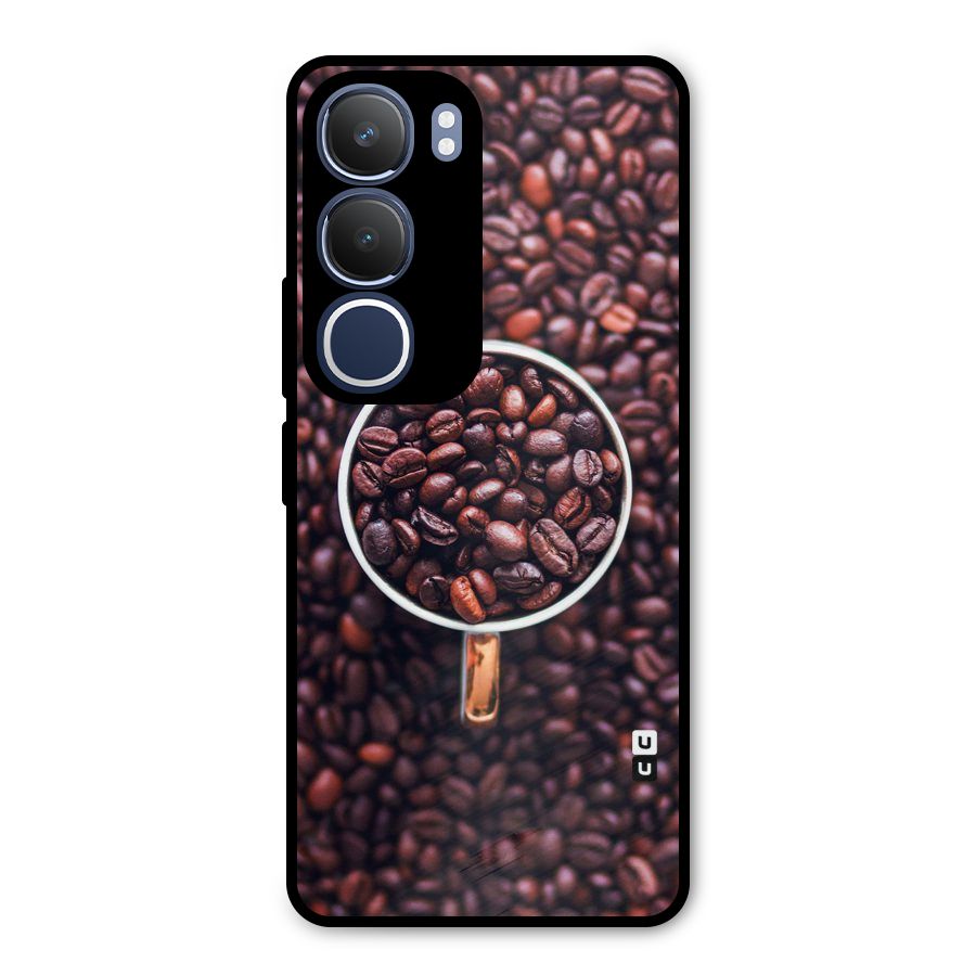 Focus Coffee Beans Metal Back Case for Vivo Y29
