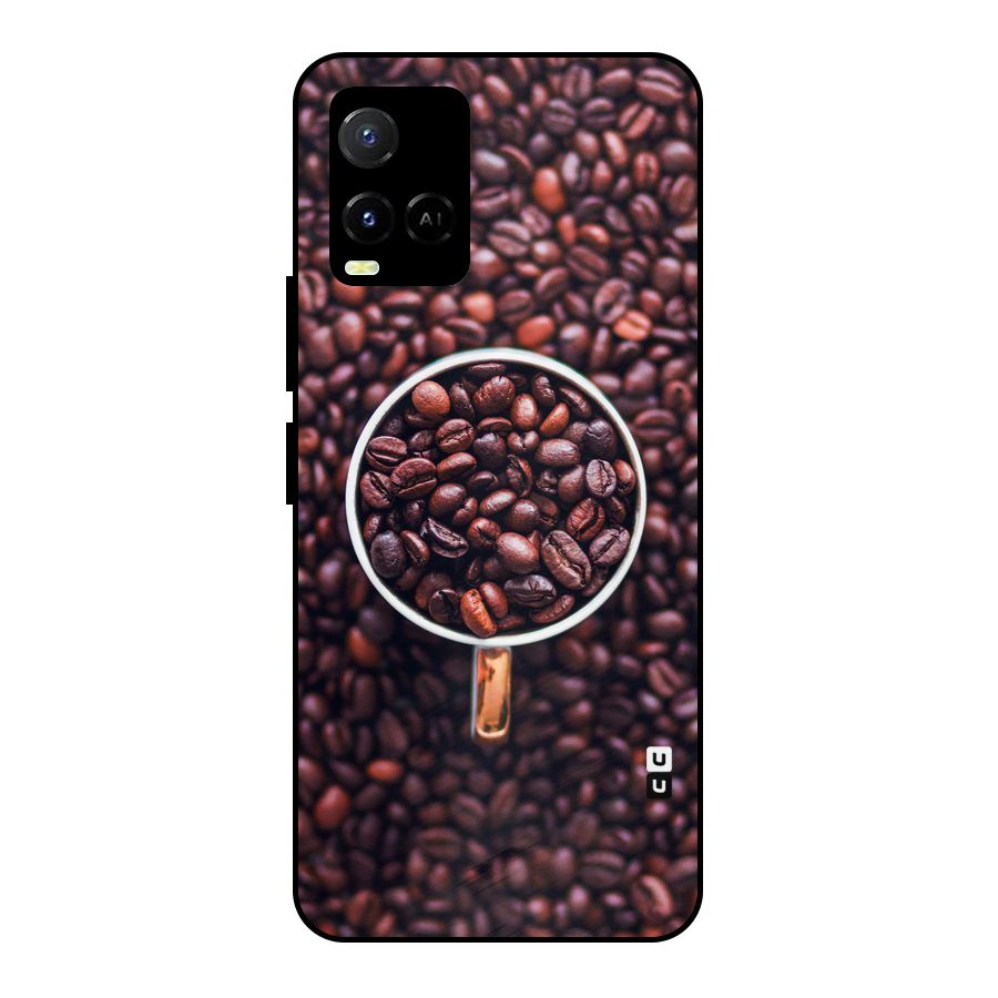 Focus Coffee Beans Metal Back Case for Vivo Y33s