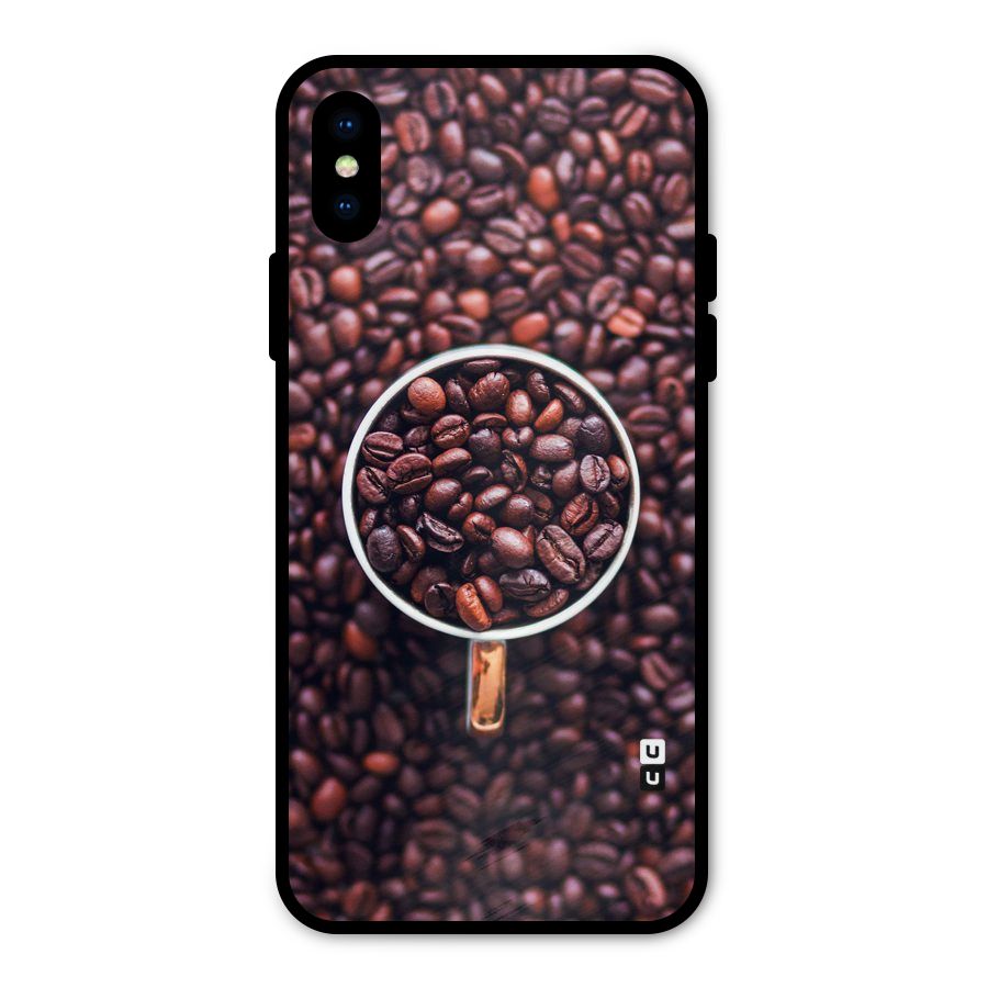 Focus Coffee Beans Metal Back Case for iPhone XS