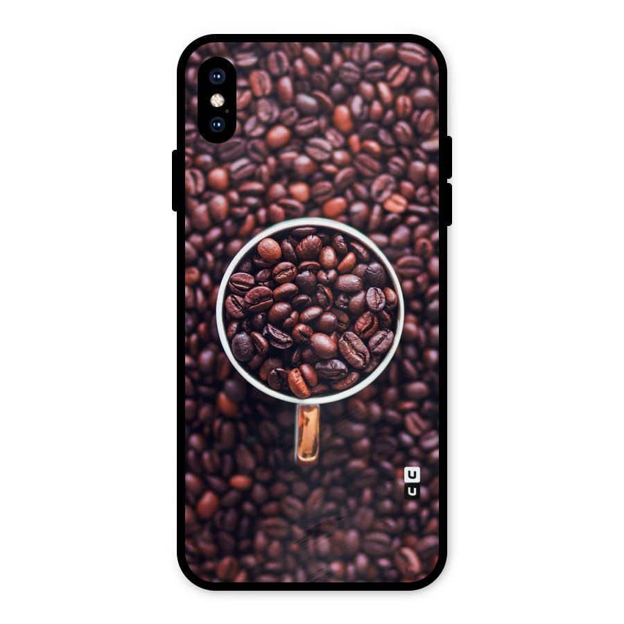 Focus Coffee Beans Metal Back Case for iPhone XS Max