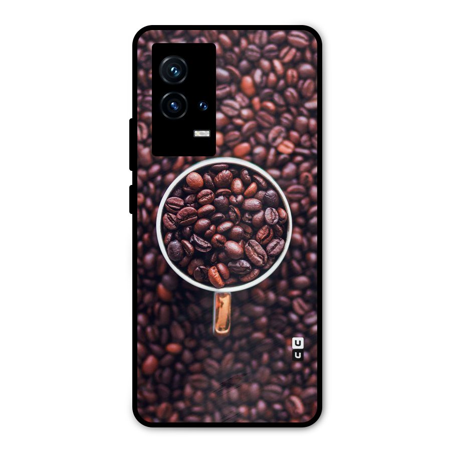 Focus Coffee Beans Metal Back Case for iQOO 9 5G