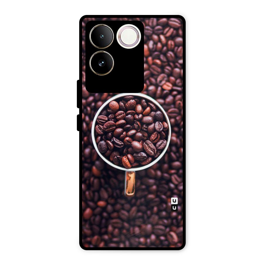 Focus Coffee Beans Metal Back Case for iQOO Z7 Pro
