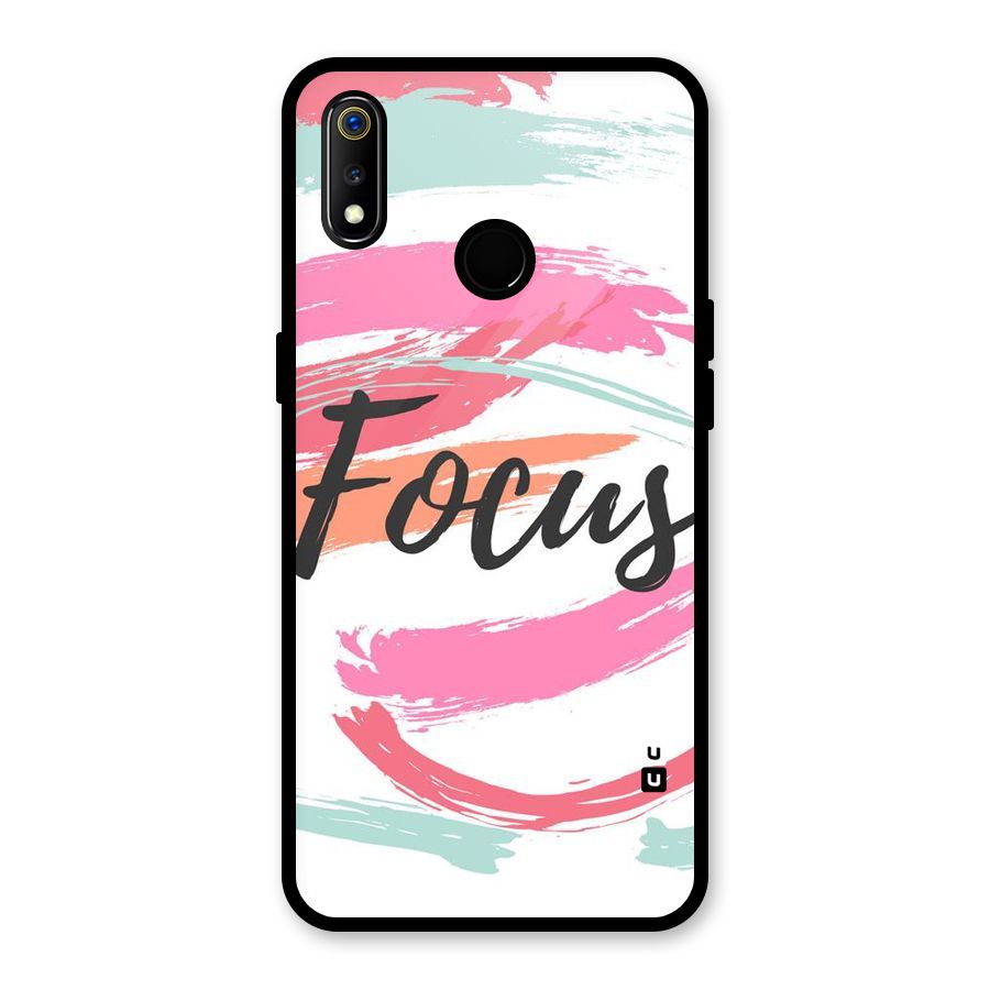 Focus Colours Glass Back Case for Realme 3