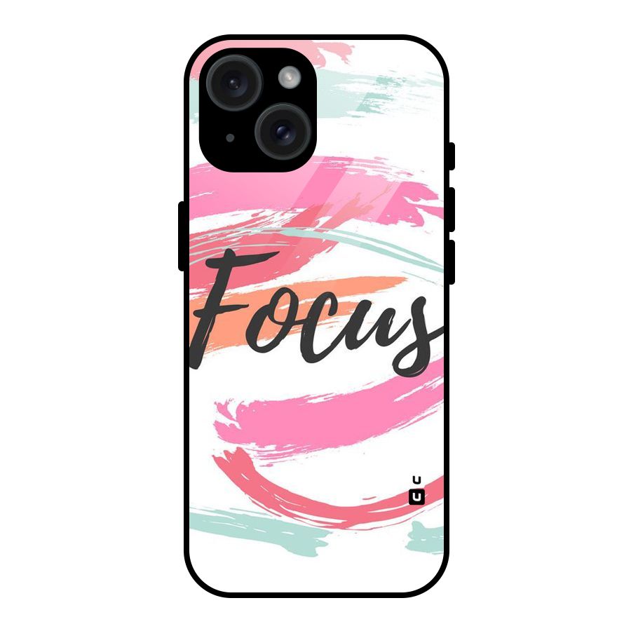 Focus Colours Glass Back Case for iPhone 15