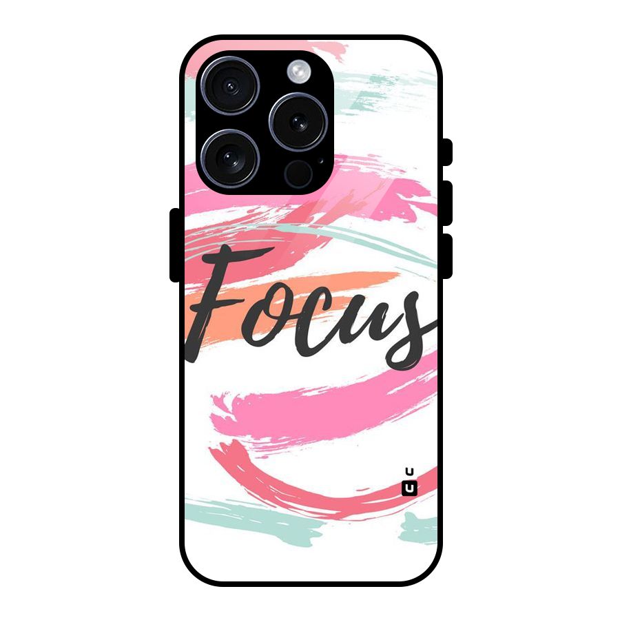 Focus Colours Glass Back Case for iPhone 15 Pro