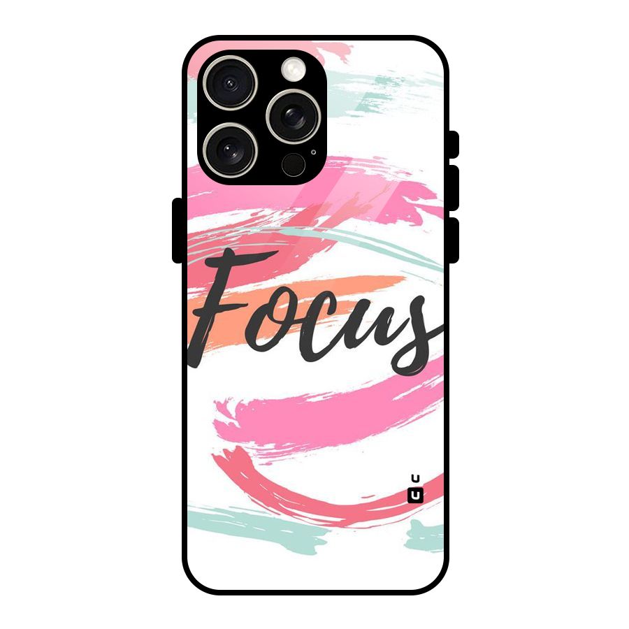 Focus Colours Glass Back Case for iPhone 15 Pro Max