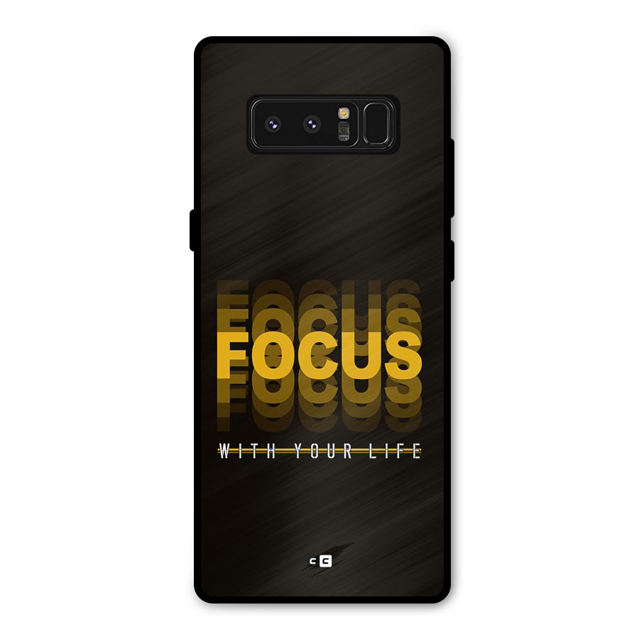 Focus Life Metal Back Case for Galaxy Note 8