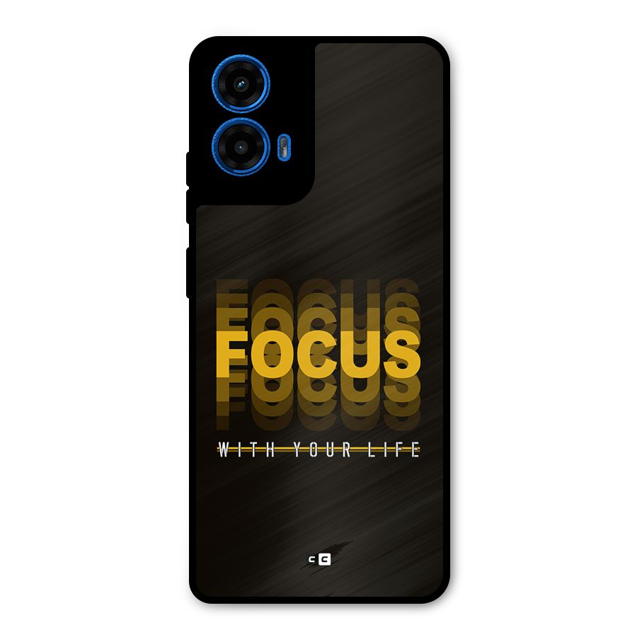 Focus Life Metal Back Case for Moto G45