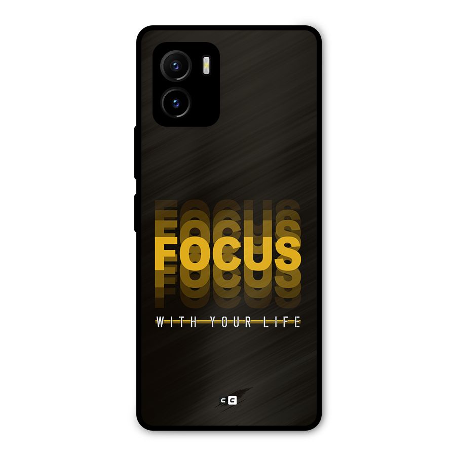 Focus Life Metal Back Case for Vivo Y15s