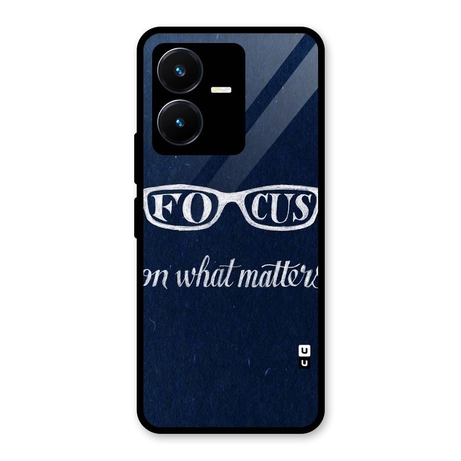 Focus Matters Glass Back Case for Vivo Y22s