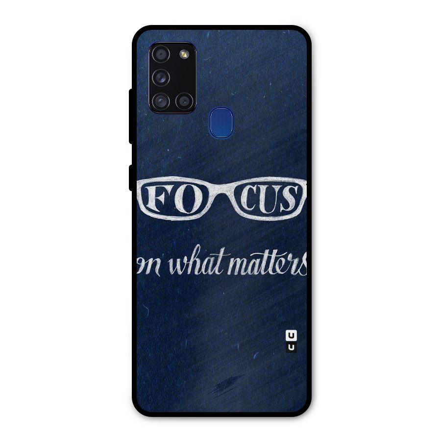 Focus Matters Metal Back Case for Galaxy A21s