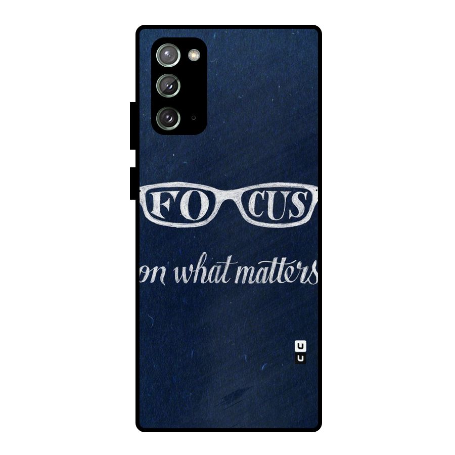 Focus Matters Metal Back Case for Galaxy Note 20