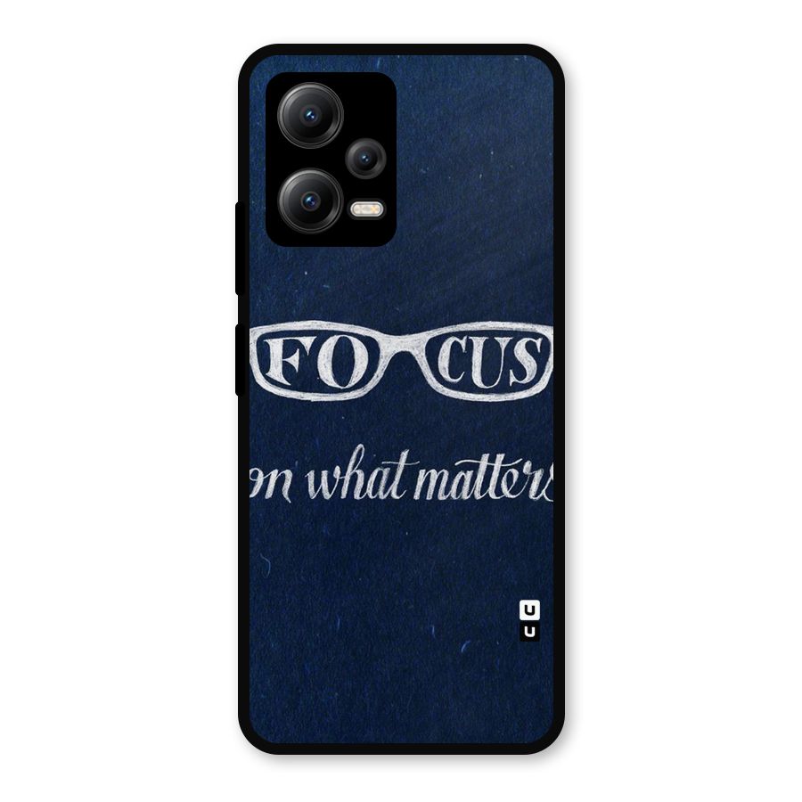 Focus Matters Metal Back Case for Redmi Note 12 5G