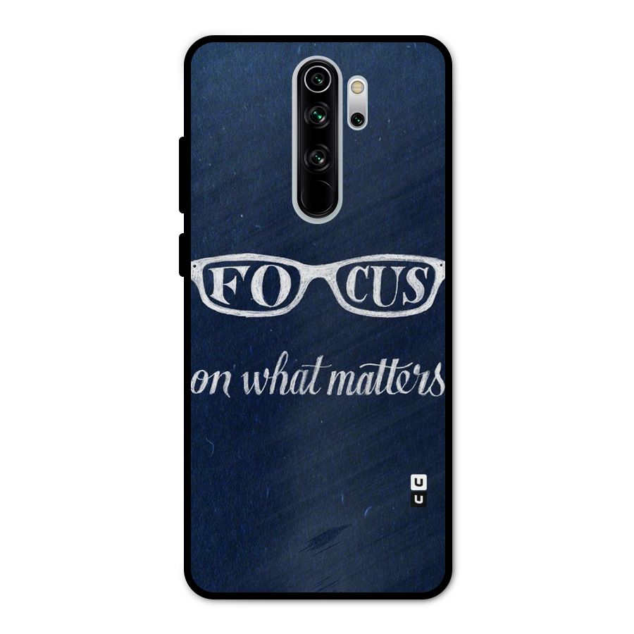 Focus Matters Metal Back Case for Redmi Note 8 Pro