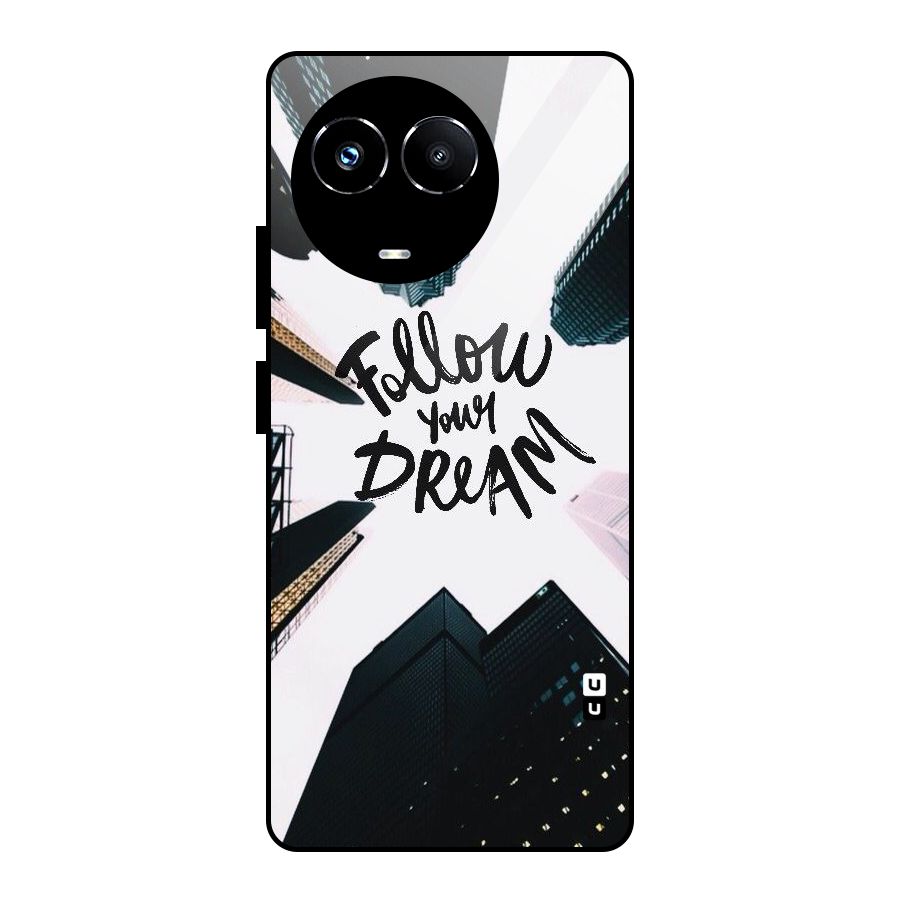 Follow Dream Glass Back Case for Realme Narzo 60X