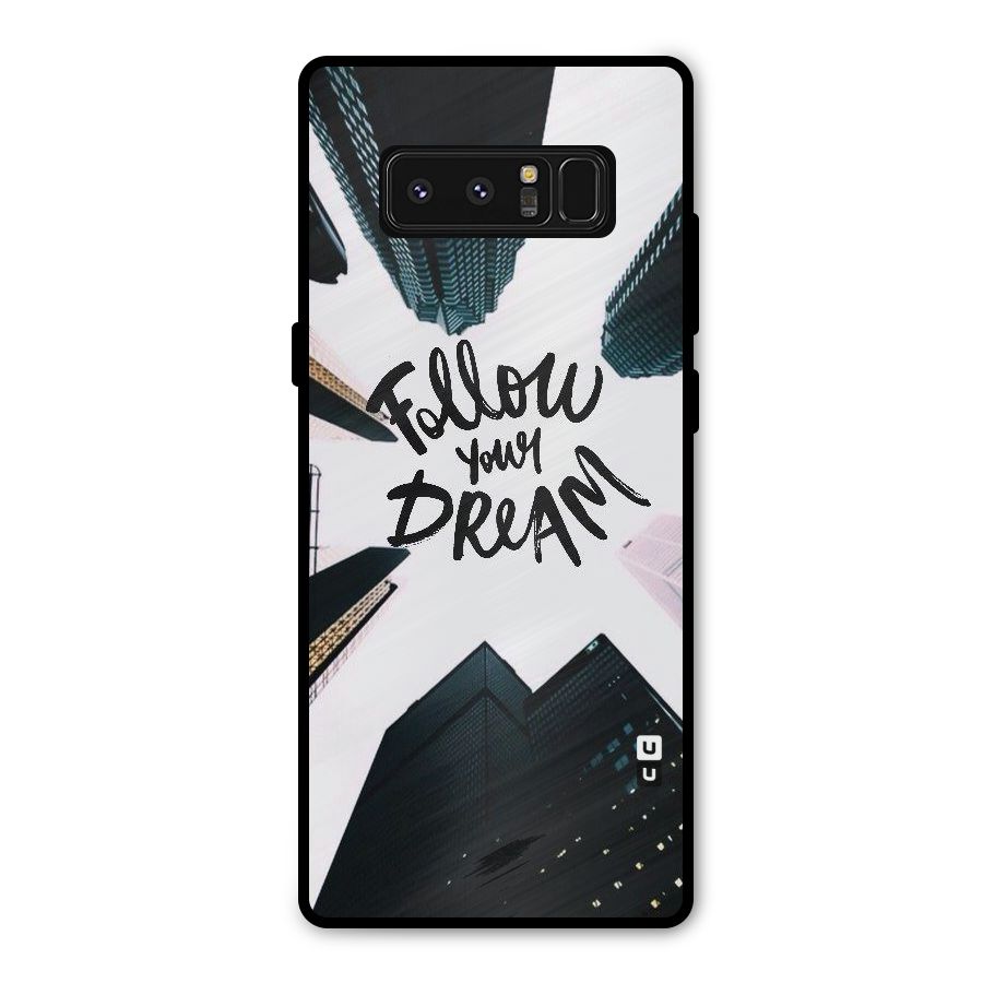 Follow Dream Metal Back Case for Galaxy Note 8
