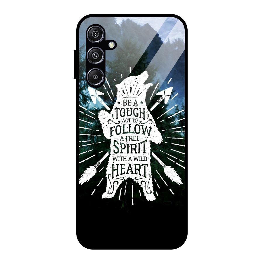 Follow Spirit Heart Glass Back Case for Galaxy M34 5G
