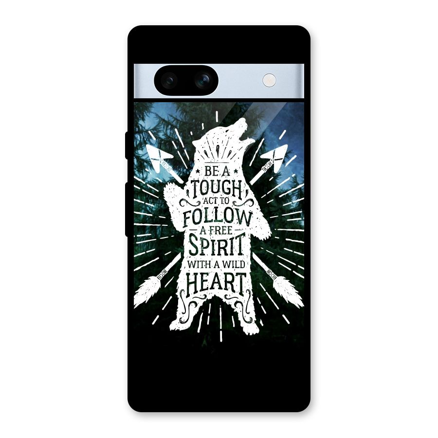 Follow Spirit Heart Glass Back Case for Google Pixel 7a