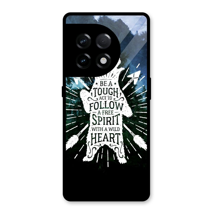 Follow Spirit Heart Glass Back Case for OnePlus 11R