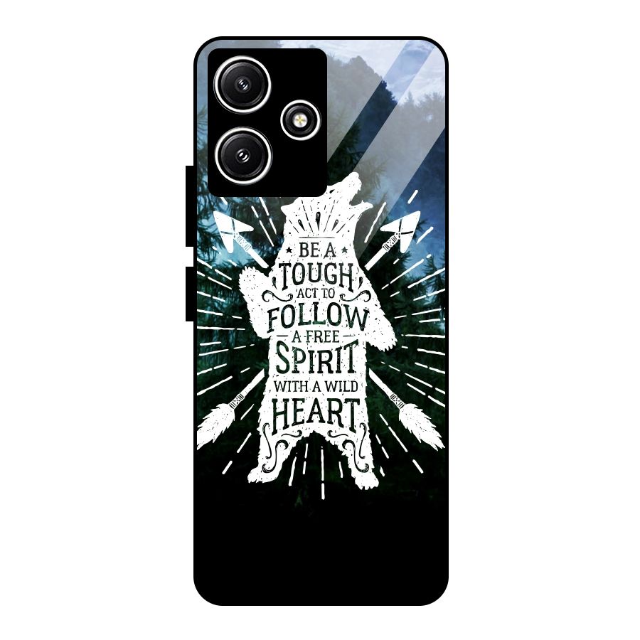 Follow Spirit Heart Glass Back Case for Poco M6 Pro