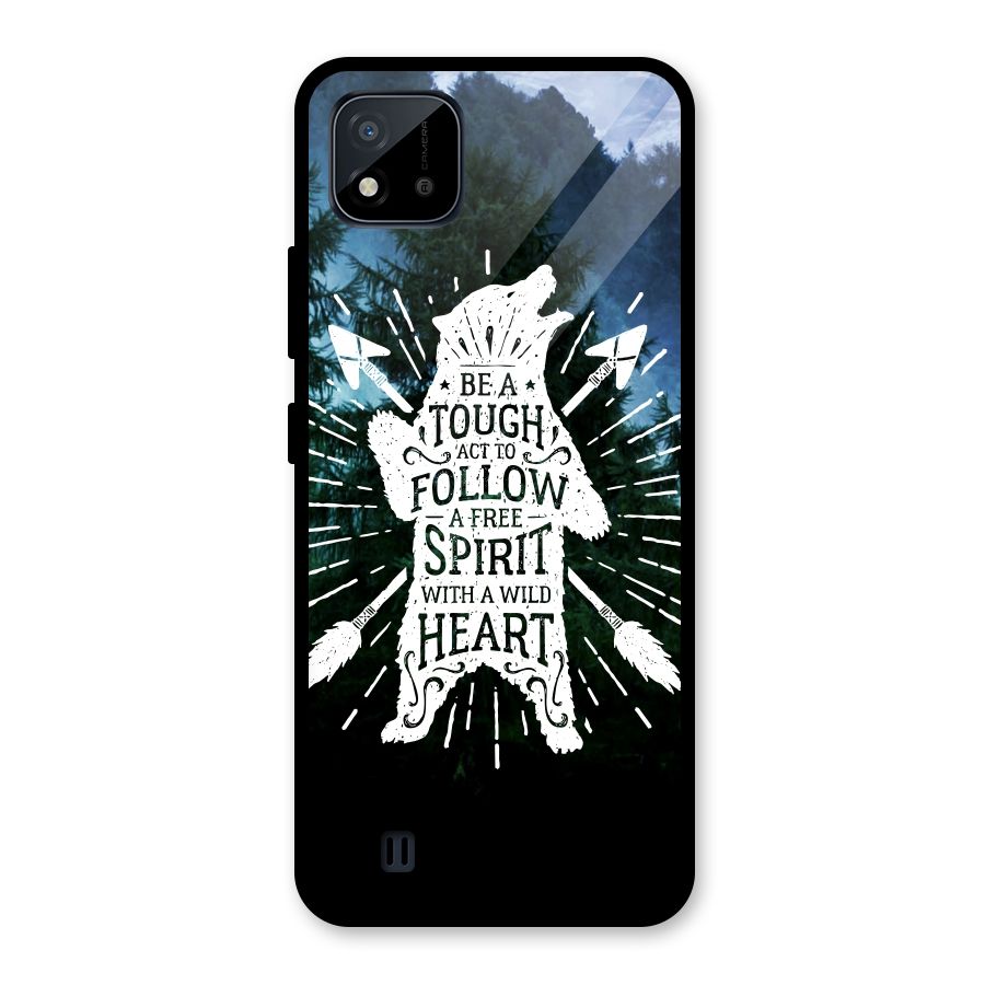 Follow Spirit Heart Glass Back Case for Realme C11 2021