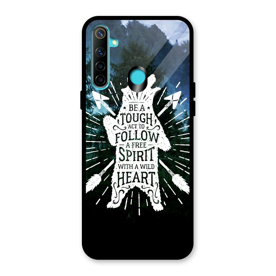 Follow Spirit Heart Glass Back Case for Realme Narzo 10