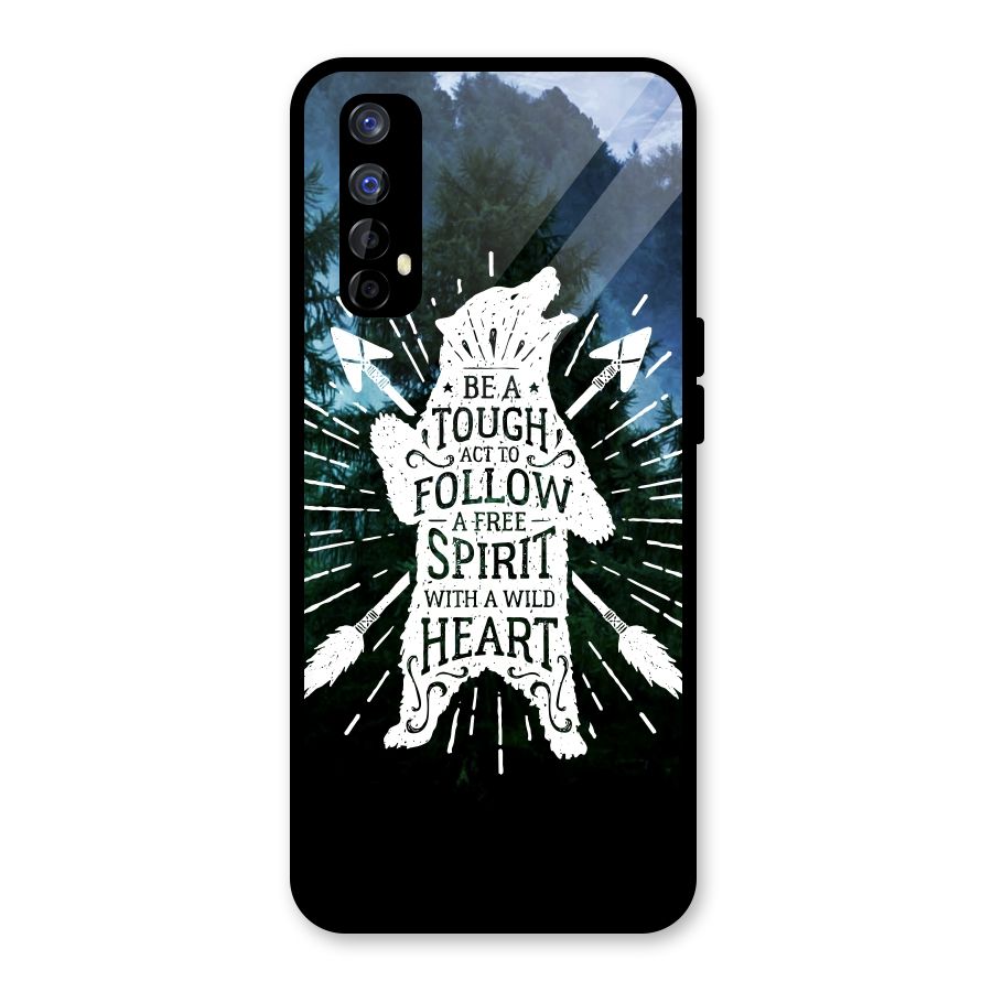Follow Spirit Heart Glass Back Case for Realme Narzo 20 Pro