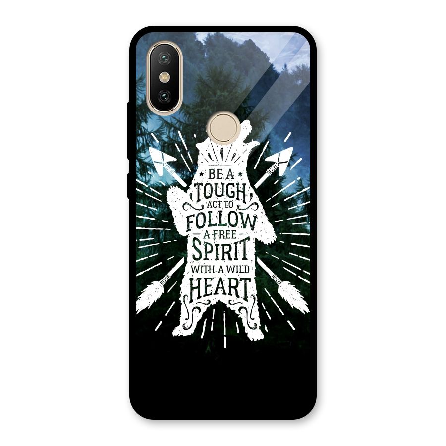 Follow Spirit Heart Glass Back Case for Redmi A2