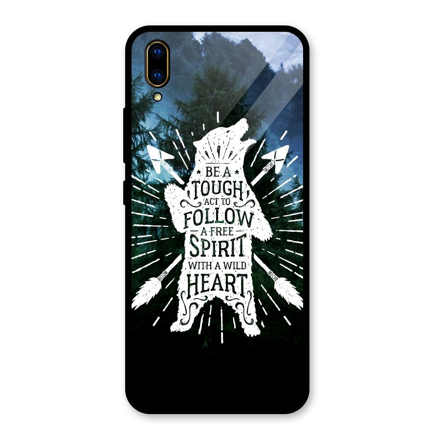 Follow Spirit Heart Glass Back Case for Vivo V11 Pro