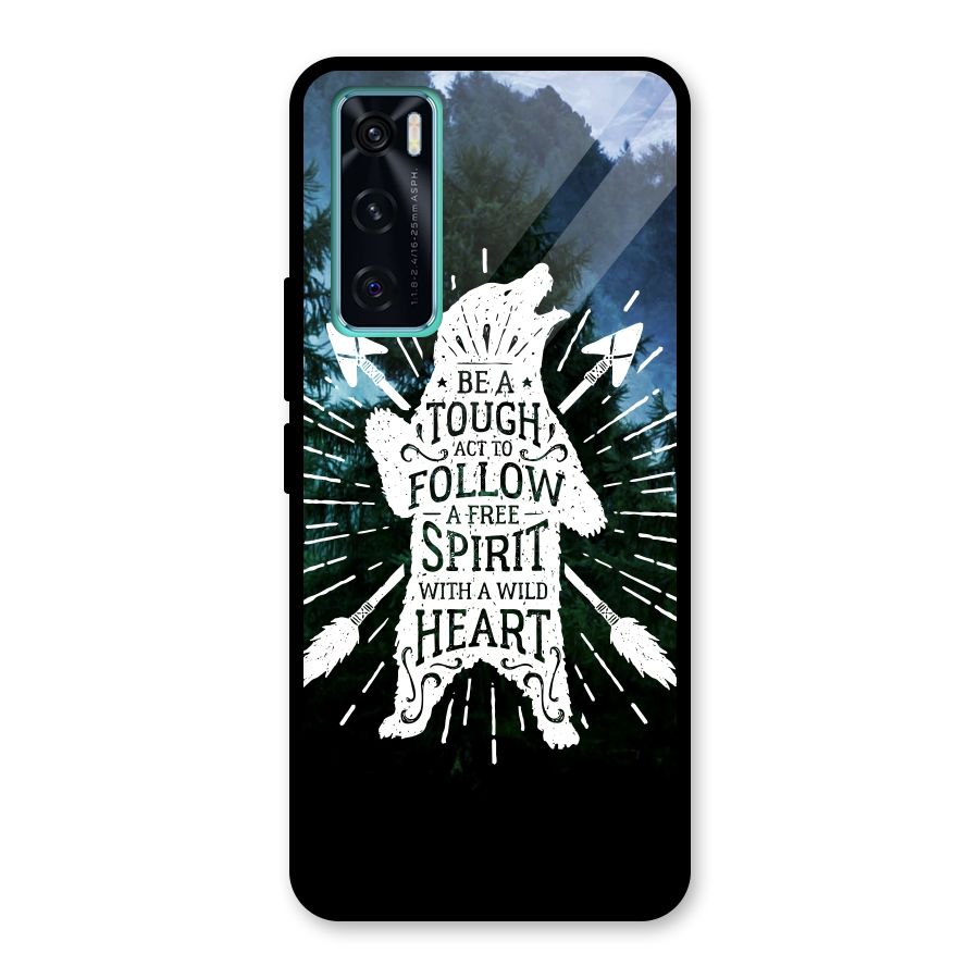 Follow Spirit Heart Glass Back Case for Vivo V20 SE
