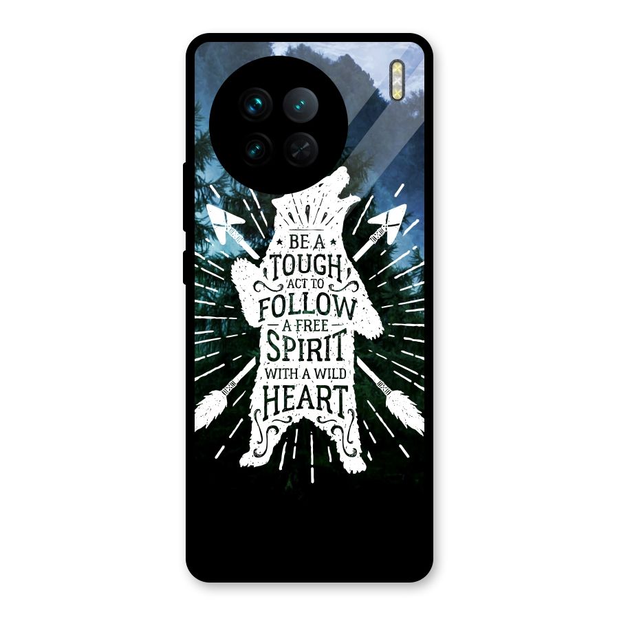 Follow Spirit Heart Glass Back Case for Vivo X90