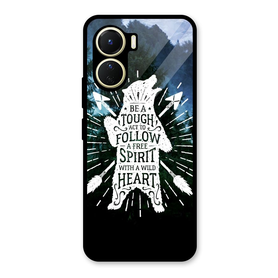 Follow Spirit Heart Glass Back Case for Vivo Y16