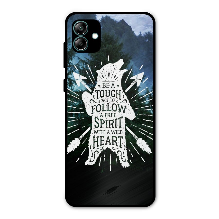 Follow Spirit Heart Metal Back Case for Galaxy A04