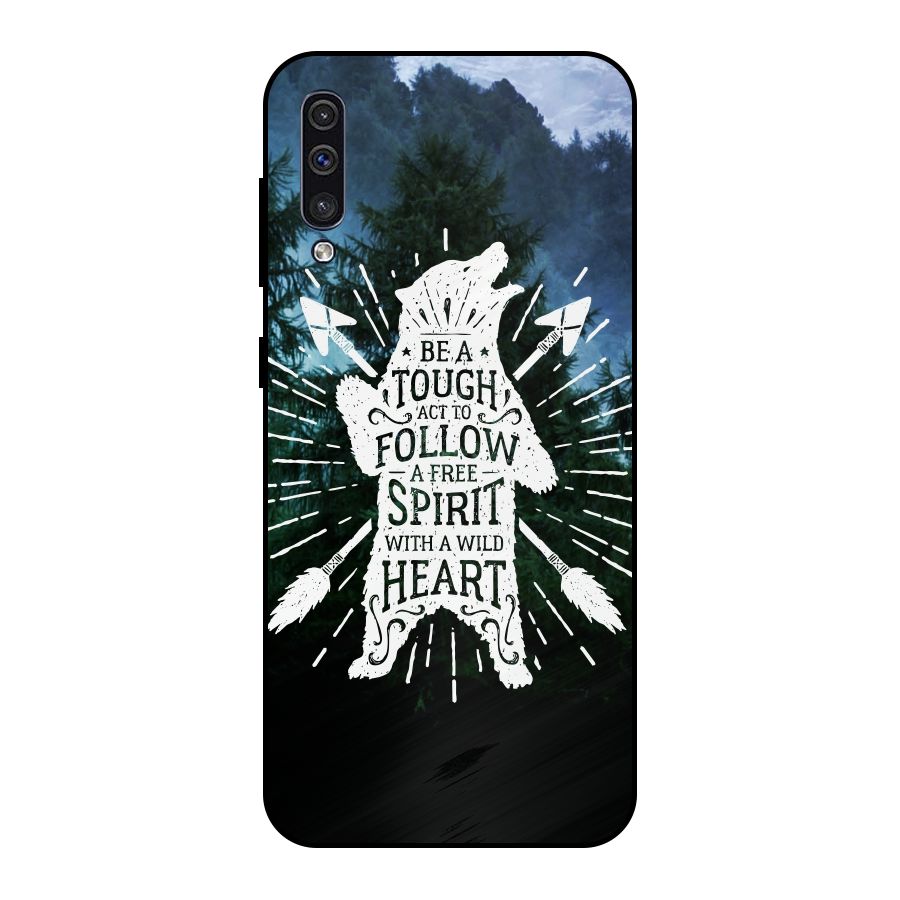 Follow Spirit Heart Metal Back Case for Galaxy A30s