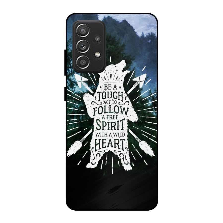Follow Spirit Heart Metal Back Case for Galaxy A52s 5G