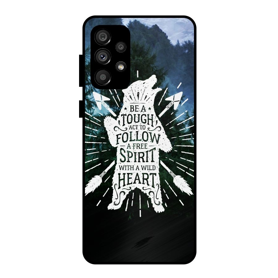 Follow Spirit Heart Metal Back Case for Galaxy A73 5G
