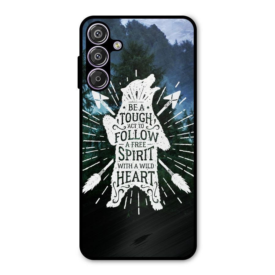 Follow Spirit Heart Metal Back Case for Galaxy F15