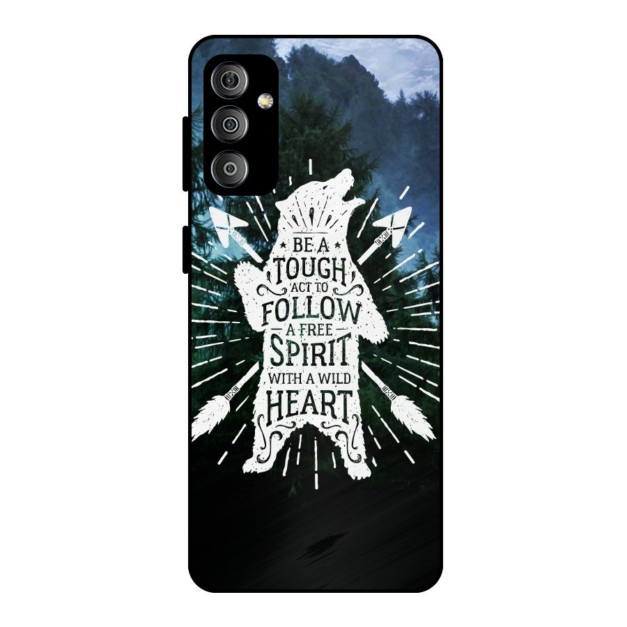 Follow Spirit Heart Metal Back Case for Galaxy F23