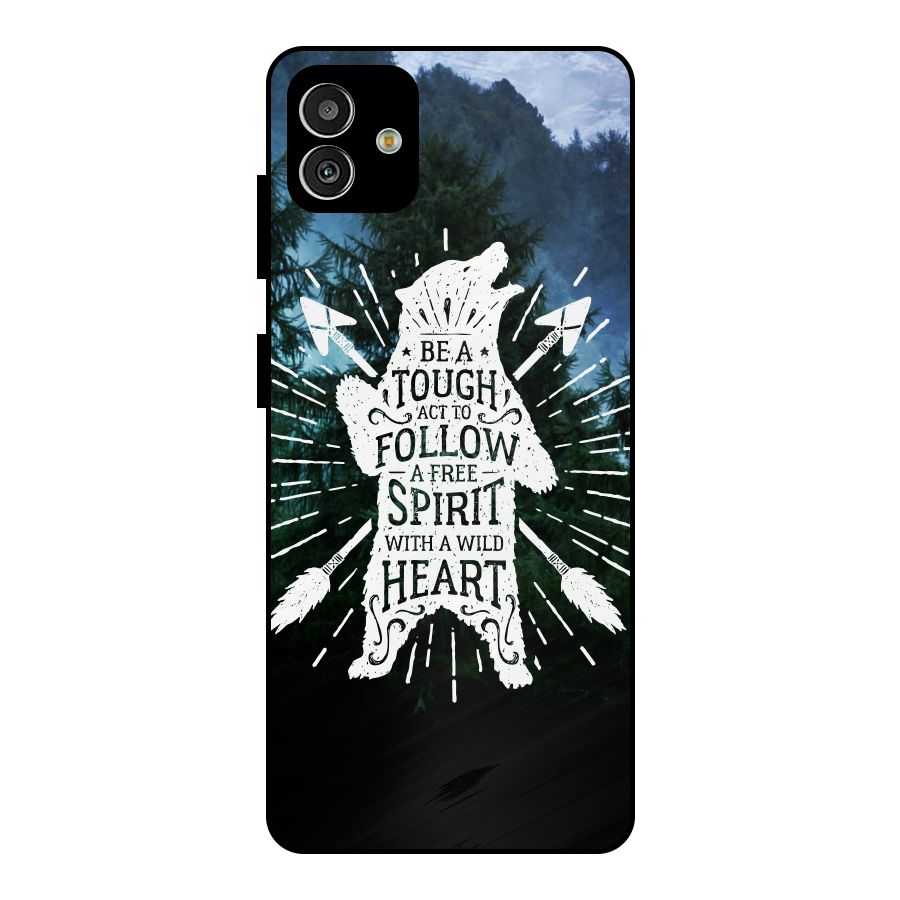 Follow Spirit Heart Metal Back Case for Galaxy M13 5G