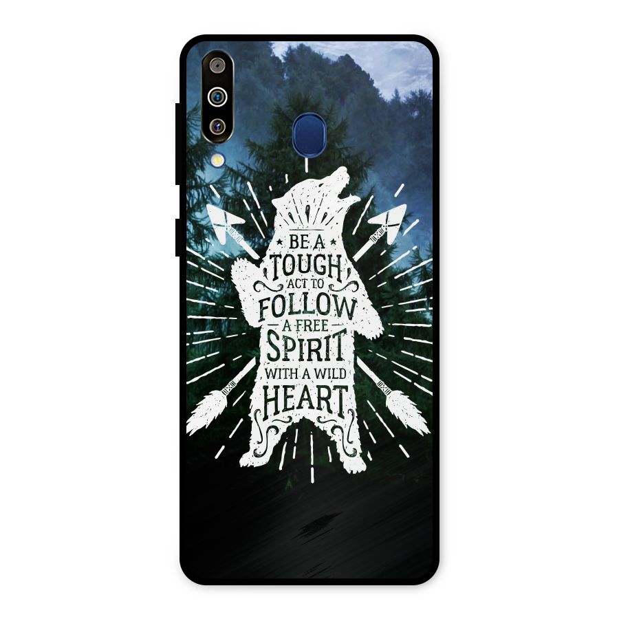Follow Spirit Heart Metal Back Case for Galaxy M30