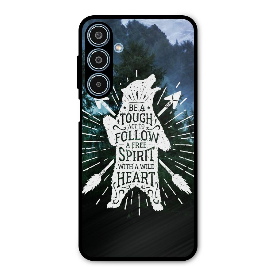 Follow Spirit Heart Metal Back Case for Galaxy M35
