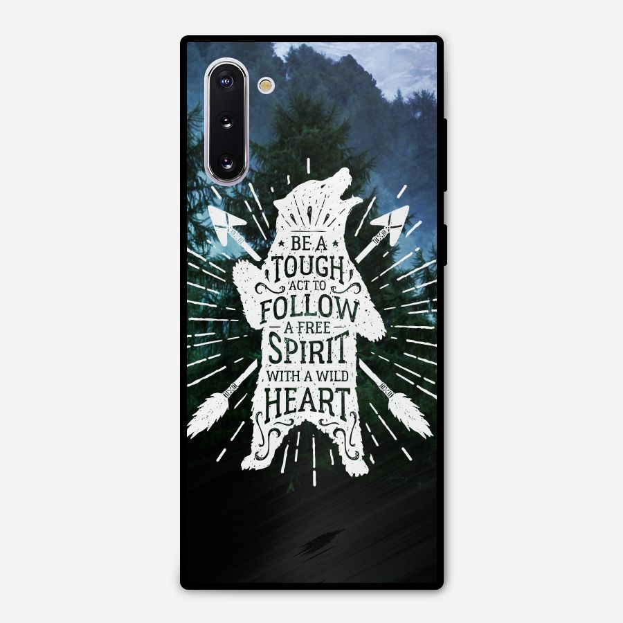 Follow Spirit Heart Metal Back Case for Galaxy Note 10