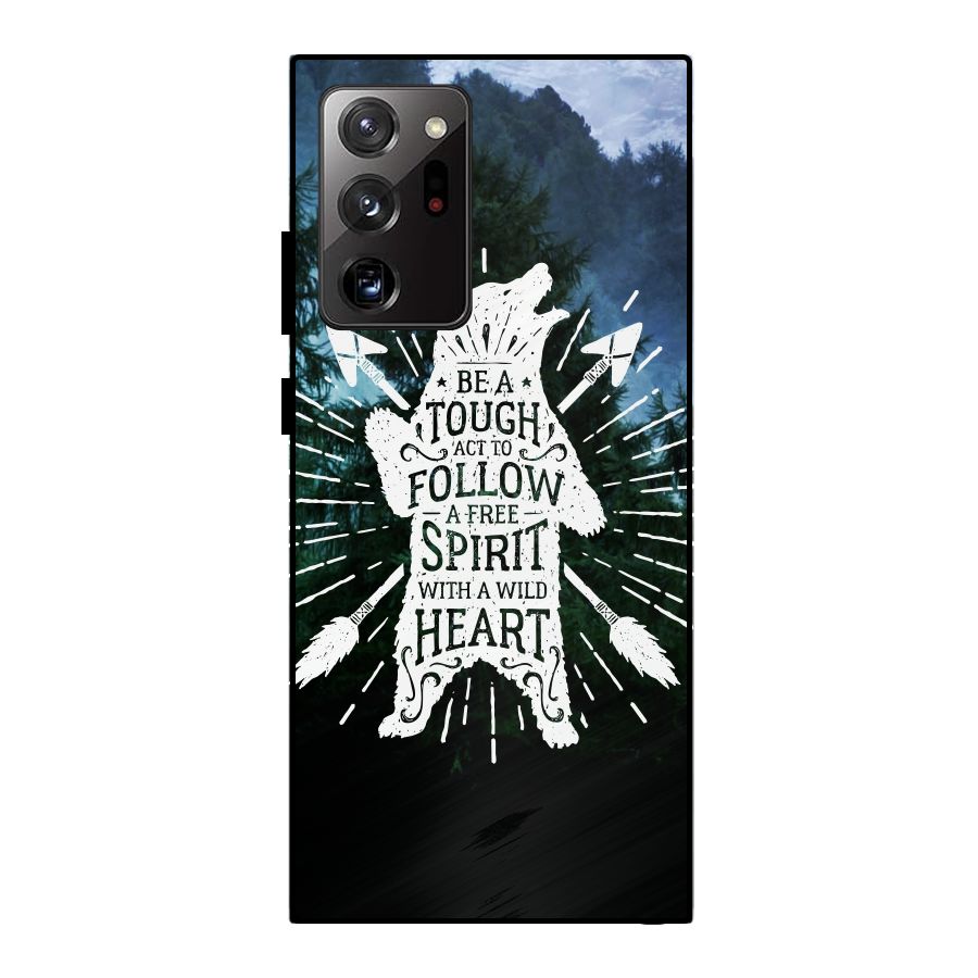 Follow Spirit Heart Metal Back Case for Galaxy Note 20 Ultra