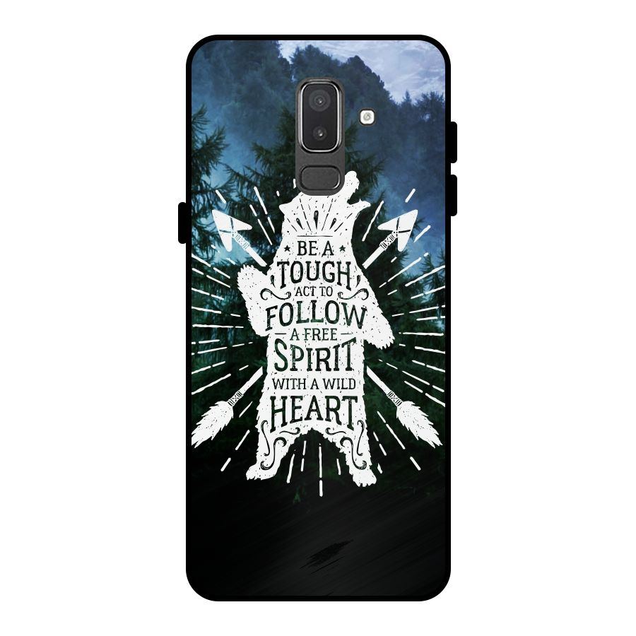 Follow Spirit Heart Metal Back Case for Galaxy On8 (2018)