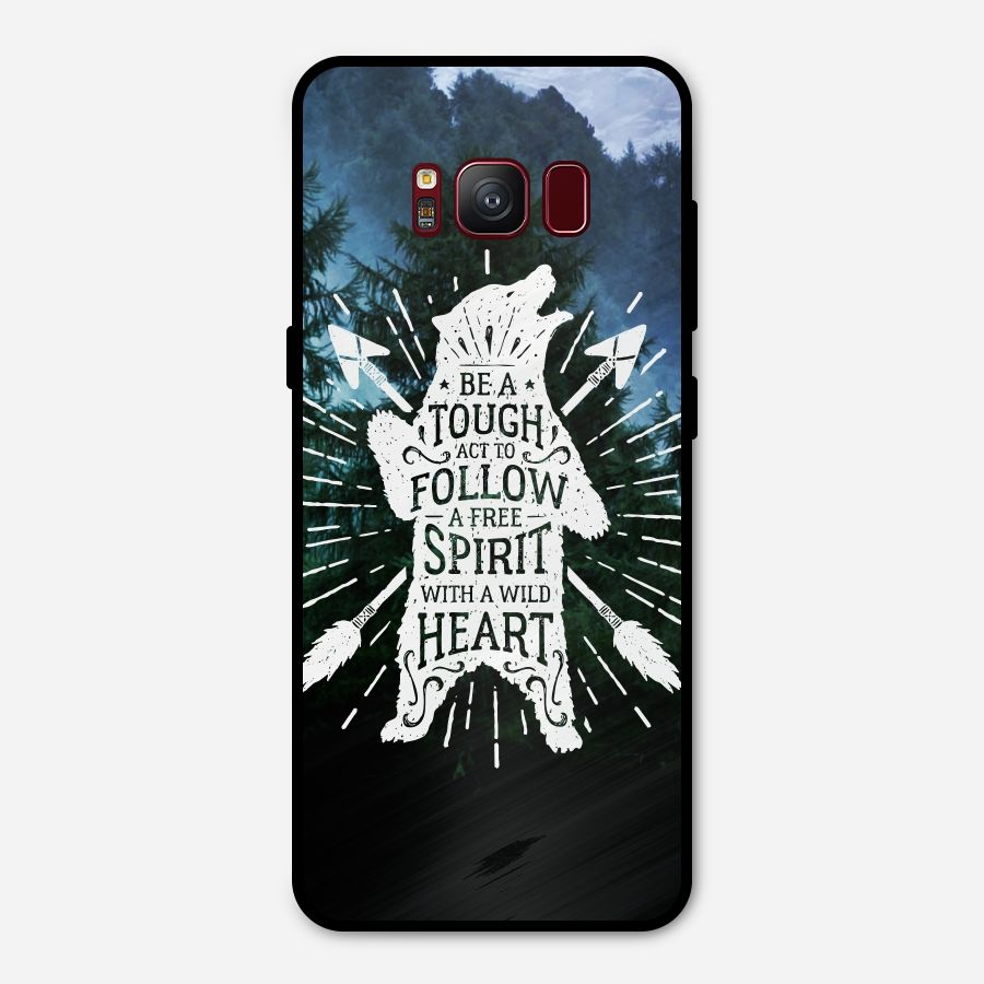 Follow Spirit Heart Metal Back Case for Galaxy S8