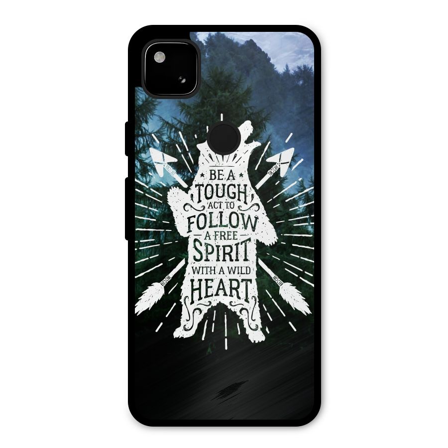 Follow Spirit Heart Metal Back Case for Google Pixel 4a