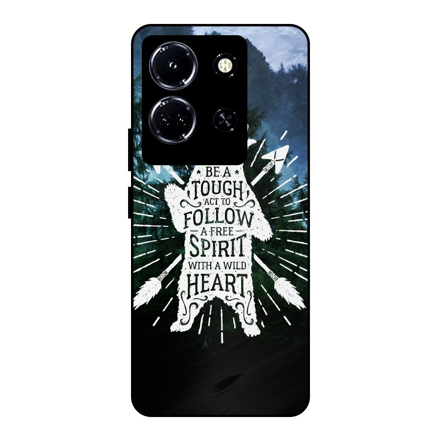 Follow Spirit Heart Metal Back Case for Infinix Note 30 5G