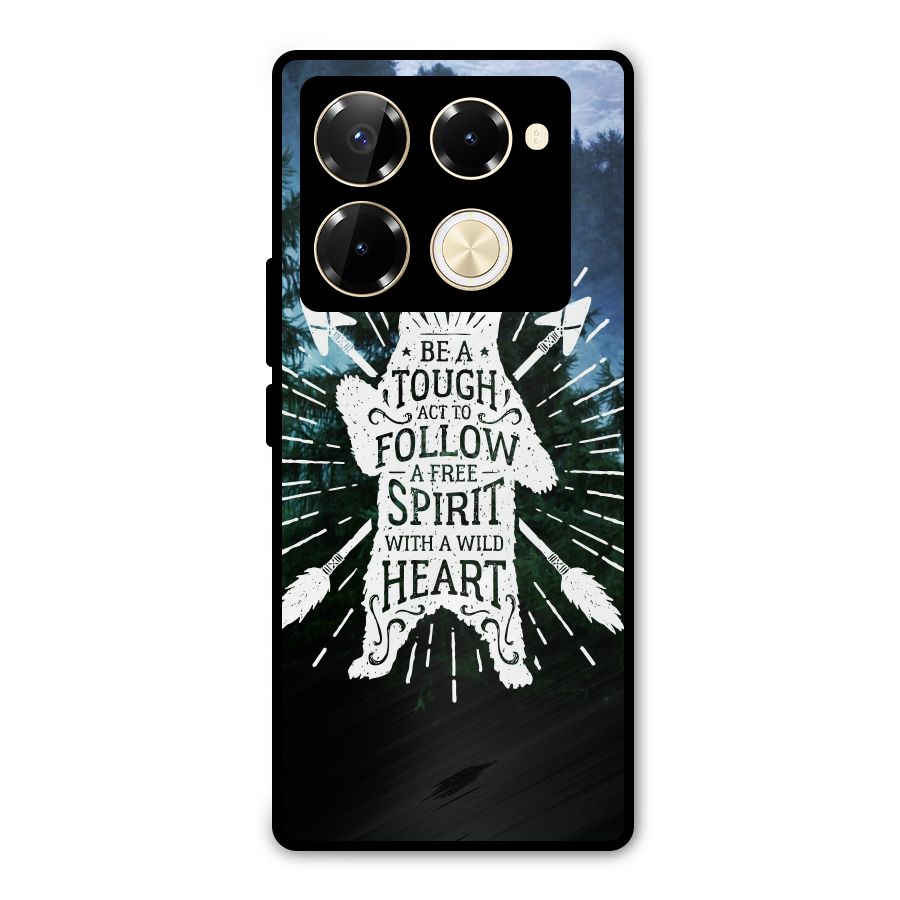 Follow Spirit Heart Metal Back Case for Infinix Note 40 Pro