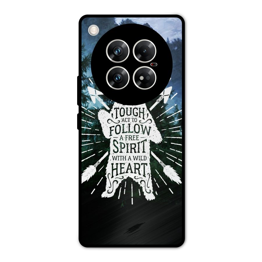 Follow Spirit Heart Metal Back Case for Infinix Zero 40 5G