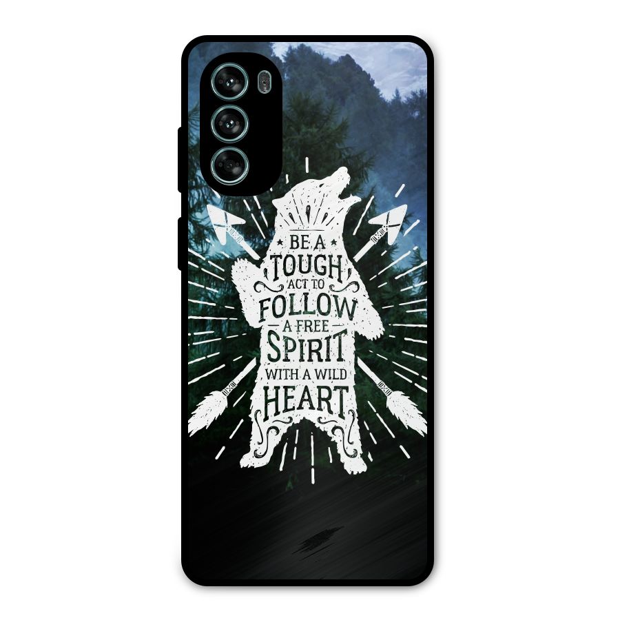 Follow Spirit Heart Metal Back Case for Moto G62